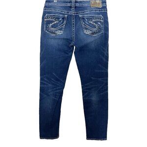 Silver Jeans Lola Boyfriend Skinny Women's Size 29 Distressed Stretch